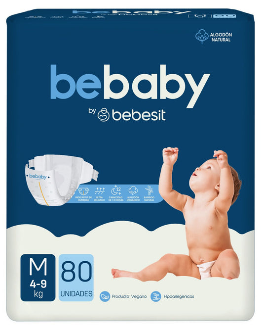 Pañales Bebaby Talla M 80 Unidades Hipoalergénico