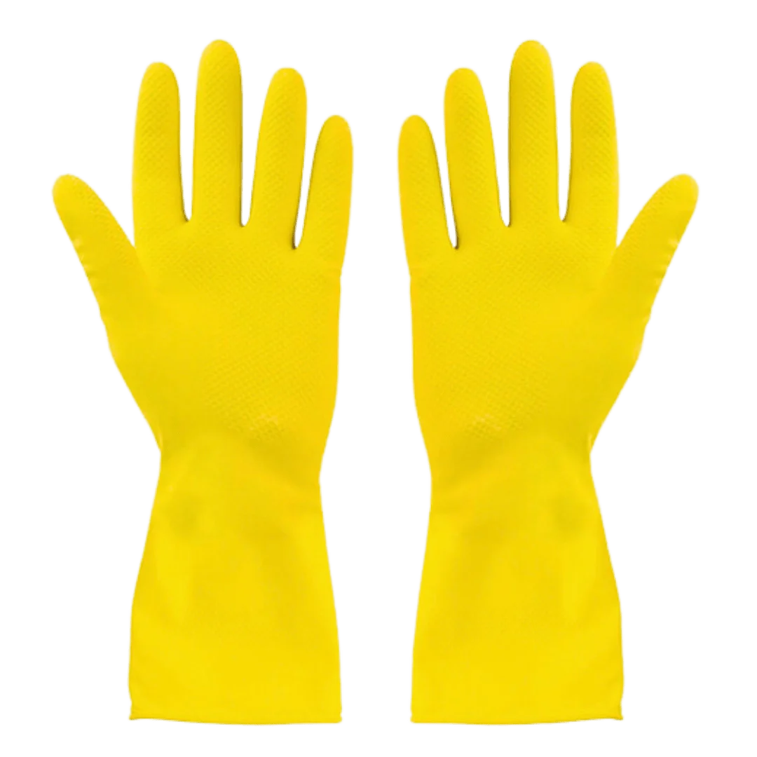 Guantes Amarillos de Latex 2 Pares