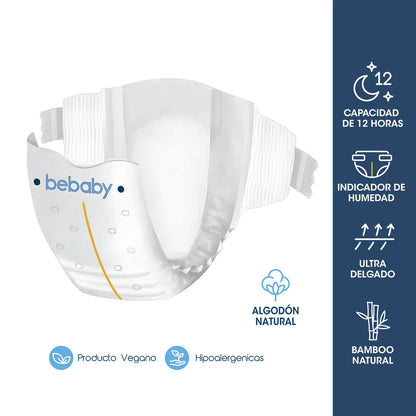 Pañales Bebaby Talla M 80 Unidades Hipoalergénico